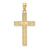 Black Bow Jewelry 14k Yellow Gold, Rope, Latin Cross Pendant - 3 of 4