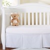 Everyday Kids White Pleated Crib Skirt – 100% Cotton, 14" Drop, Fits Standard Cribs, Split Corners for Easy Use, Nursery Bedding for Boys and Girls - 2 of 4
