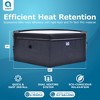 Jleisure Avenli Aegean 1,200 Liter 65 inch 6 Person Portable Rigid Foam Wall Hot Tub Spa with Insulated Cover and Floor Protector, Black - 3 of 4