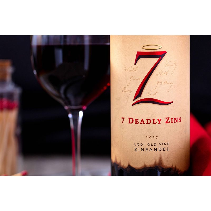 7 Deadly Zins Old Vine Zinfandel Red Wine - 750ml Bottle, 5 of 8