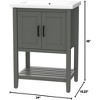 HomeStock 24-inch Kd Pewter Green Sink Vanity - 3 of 4