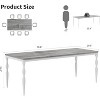 78 Inch Farmhouse Dining Table for 6-8 People, Rectangular Wood Kitchen Table with Heavy Duty Legs, for Dining Room Kitchen - 2 of 4