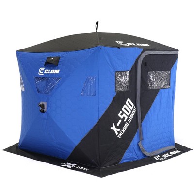 CLAM Portable Pop Up Ice Fishing Thermal Hub Shelter Tent
