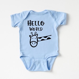 The Juniper Shop Hello World Giraffe Baby Bodysuit - 1 of 2