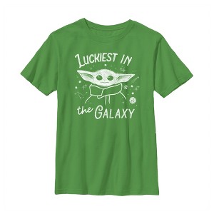Boy's Star Wars The Mandalorian The Child Luckiest in the Galaxy T-Shirt - 1 of 3