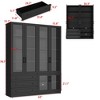Famapy Versatile Black Storage Cabinet:Adjustable Shelves and Color - Changing Lights - 3 of 4