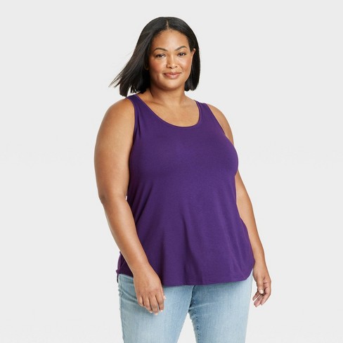 Womens plus 2024 size purple tops