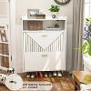 Aheaplus Shoes Cabinet with Motion Sensor, Open Storage Cabinet Holds 16 Pairs - 4 of 4