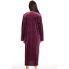 Just Love Stretch Velour Embroidered Zipper Lounger Robe for Women with Pockets - 3 of 3