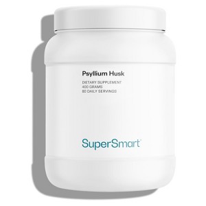 SuperSmart Psyllium Husk 5g per Day - Unflavored & Soluble Fiber - Psyllium Husk Powder - Plantago Ovata | Non-GMO & Gluten Free - 400 G - 1 of 1