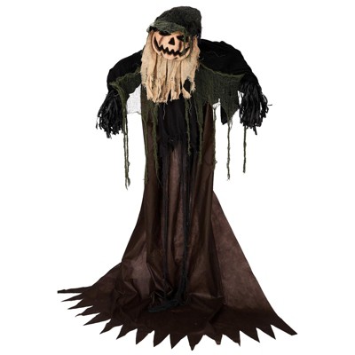 NAYSAYE Party Decoration and Accessories 5.7ft Tilted Pumpkin Figure for Halloween Parties and Home Display, Multicolor, 28"*25"*68.4"