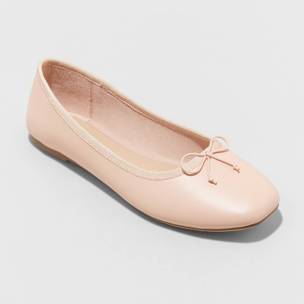 Women's Jackie Ballet Flats - A New Day™ Blush 6