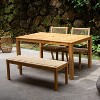 Cambridge Casual 4pc Paxton Teak Wood Outdoor Patio Dining Set with Honey Wicker Brown - 4 of 4