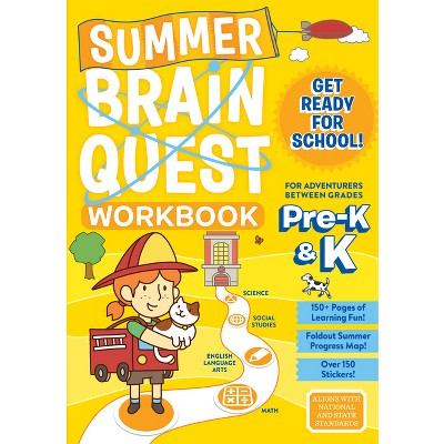 Summer Brain Quest Pre K & K - by Workman (Paperback)