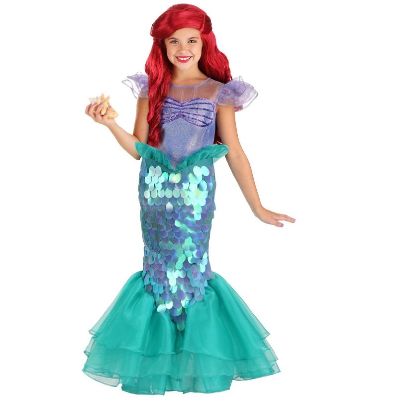 HalloweenCostumes.com Little Mermaid Ariel Girl's Costume., 5 of 11