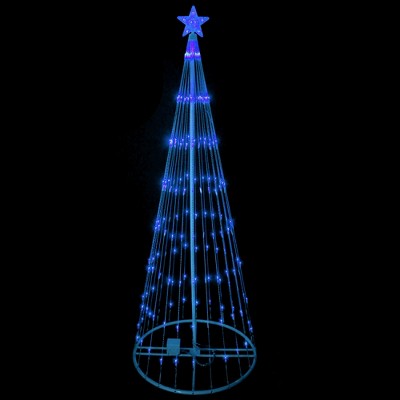 Northlight Lighted Show Cone Christmas Tree Outdoor Decoration - 6' - Blue LED