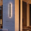 DORESshop 19W Waterproof Outdoor Wall Light with Integrated LED in Satin Black for Corridors, Gardens, Entryways, and Walkways - 2 of 4
