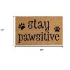 HomeRoots 18" X 30" Beige and Black Coir Outdoor Door Mat - 3 of 4