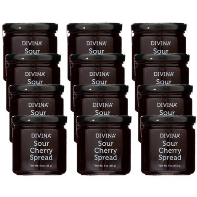 Divina Sour Cherry Spread - Case of 12/9 oz