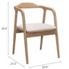 Zuo Hosoi Dining Chair Beige - 2 of 2