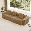 AENKYO Modular L-Shaped Sectional Sofa, 140" Curved Cloud Couch with Chaise, Boneless Corduroy Design for Small Spaces, No Assembly - 2 of 4