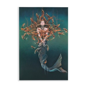 Stupell Industries Mermaid Fish Swirling Painting Wall Plaque Art - 1 of 4