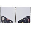 Itopfox Vintage Floral Hardcover 3 Ring Binder with Interior Pockets, 1 Inch Round Rings, Flower Binder Organizer for School Office - 3 of 4
