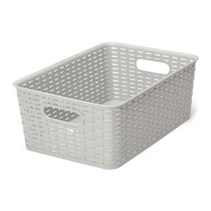 YBM Home Plastic Rattan Storage Box Basket Organizer for Bathroom - 1 of 4