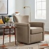 TiramisuBest Faux Leather Swivel Accent Chair-Willow taupe - 2 of 4
