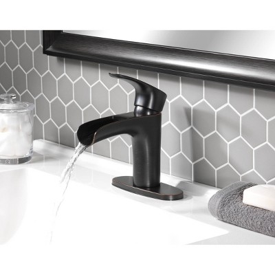 Capri Waterfall Single-Handle Bathroom Faucet in Oil-Rubbed Bronze
