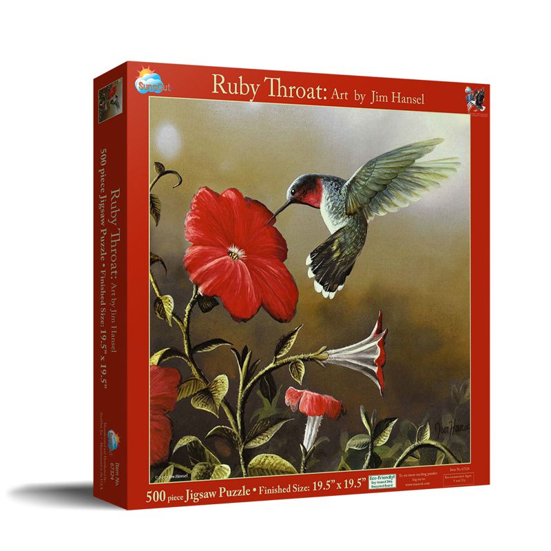 Sunsout Ruby Throat 500 pc   Jigsaw Puzzle 67324, 2 of 6