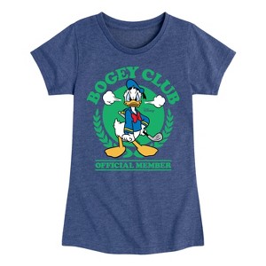 Girls' - Disney - Donald Duck Bogey Club Fitted Short Sleeve Graphic T-Shirt - 1 of 4
