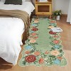 Acekool Washable Floral Area Rug – Soft Low Pile, Non-Slip, Foldable Vintage Design for Living Room & Bedroom - 2 of 4