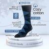 Men's Dress Socks Cotton - 6 pack- Seamless - Argyle, Dot, Striped - Shoe Size 9-12 L - Black, Brown | 7BIGSTARS KINGDOM - 2 of 3