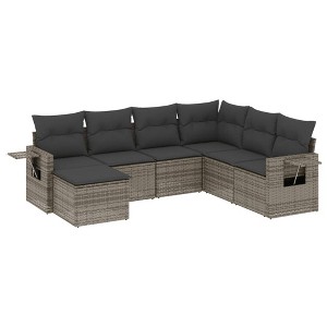 vidaXL Garden Sofa Set Grey - 1 of 4