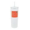 LunaLulinlk 24 oz No Drip Sippy Stainless Steel Tumbler With Straw, White - 2 of 4