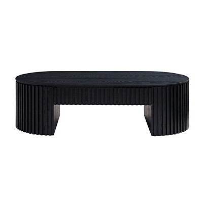 Dexmalle 51'' Mid-Century Oval Coffee Table With Drawer