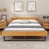 PAGED Wood Bed Queen Size Bed Frame with Solid Pine Wood Frame and Headboard, Easy Assembly, Noise Free - 2 of 4
