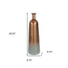 HomeRoots 28" Copper And Teal Abstract Tapered Metal Floor Vase - 3 of 4