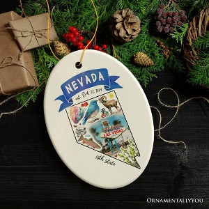 Artistic Nevada State Themes and Landmarks Christmas Ornament| OrnamentallyYou - 1 of 4