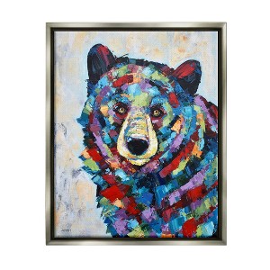 Stupell Industries Geometric Hued Abstract BearFloater Canvas Wall Art - 1 of 4