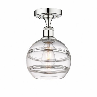 Rochester - 1 Light Semi-Flush Mount In Industrial Style-10 Inches Tall and 8 Inches Wide