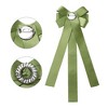 INSPIRE CHIC Women's Rhinestone Decor Ribbon Long Bow Brooch Ties - 3 of 4