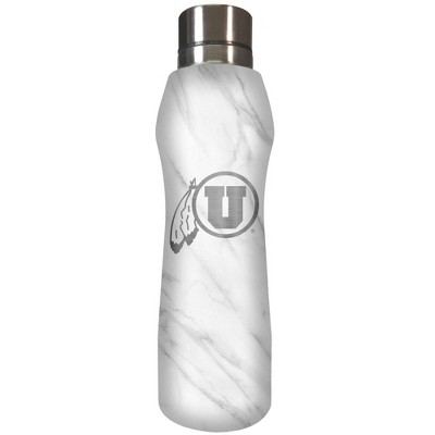 NCAA Utah Utes 20oz Marble Curve Stainless Steel Water Bottle