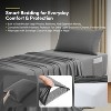 8 Piece Quilted Solid Stripe Comforter, Sheet Set and Mattress Protector Bedding Bundle by Sweet Home Collection® - 2 of 4