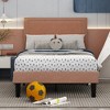 VECELO Velvet Upholstered Platform Bed Frame with Adjustable Headboard, Sturdy Wood Slats & Metal Support, No Box Spring Needed, Twin/Full/Queen Size - 3 of 4