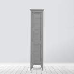 Slone Two Door Shuttered Linen Cabinet - Elegant Home Fashion