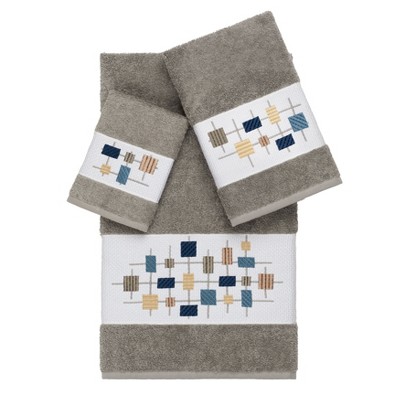 Linum Home Textiles 100% Turkish Cotton KHLOE Embellished Towel Set