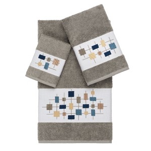 Linum Home Textiles 100% Turkish Cotton KHLOE Embellished Towel Set - 1 of 4