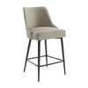 Height Polyester Olson Mid-Century Counter Chair (Set of 2) with Iron Legs, Stretchers for Support and Easy-to-Clean Fabric - 4 of 4